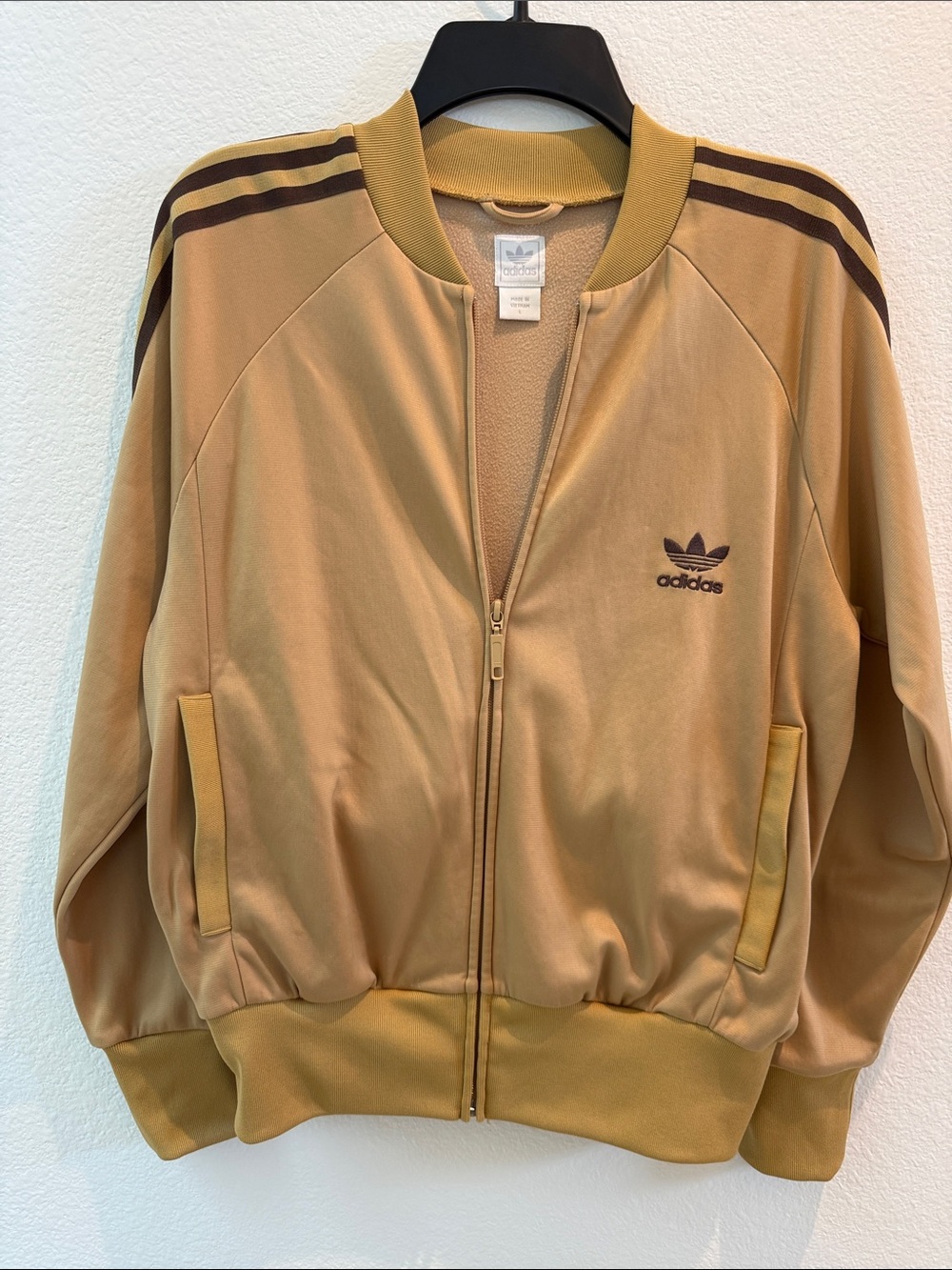 adidas Originals Tan and Dark Brown Track Jacket
